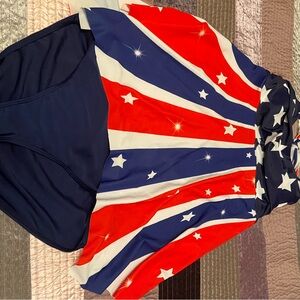 Ladies large red white & blue tankini